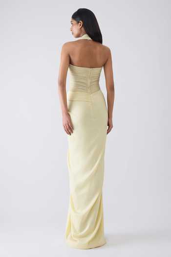 Amit Aggarwal Metallic Moulded Gown