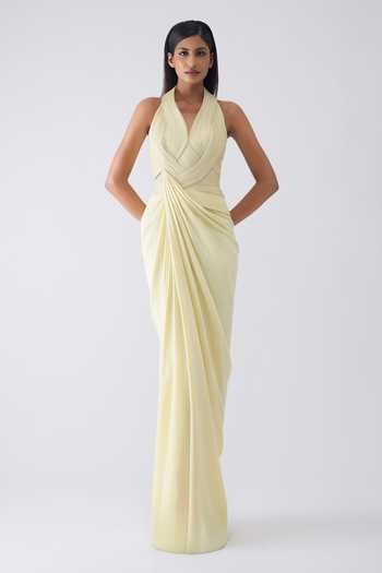Amit Aggarwal Metallic Moulded Gown