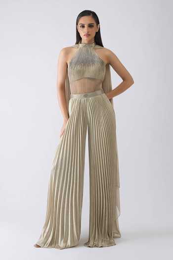 Amit Aggarwal Corded Bodysuit & Pant Set 