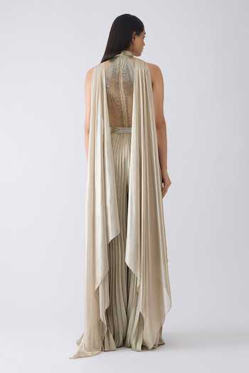 Amit Aggarwal Corded Bodysuit & Pant Set 