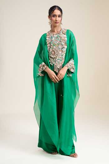 Anamika Khanna Embroidered Cape Palazzo Set 