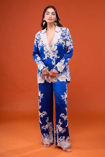 Anamika Khanna Embroidered Blazer & Pant Co-ord Set 