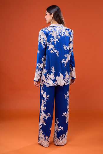 Anamika Khanna Embroidered Blazer & Pant Co-ord Set 