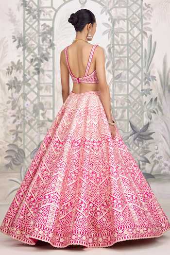 Shyam Narayan Prasad Gota Embroidered Lehenga Set 