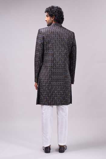 Arihant Rai Sinha Geometric Pattern Sherwani & Pant Set 