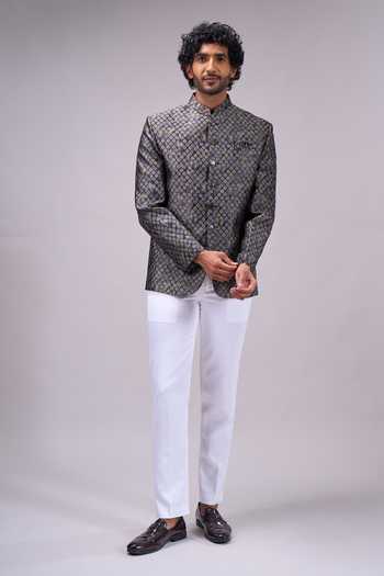 Arihant Rai Sinha Jacquard Bandhgala 