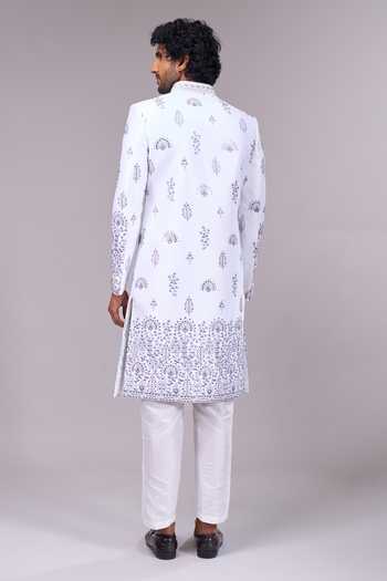 Arihant Rai Sinha Floral Embroidered Sherwani & Pant Set 