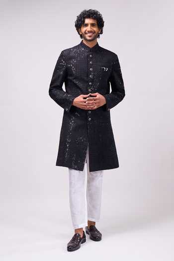 Arihant Rai Sinha Sequin Work Sherwani & Pant Set 