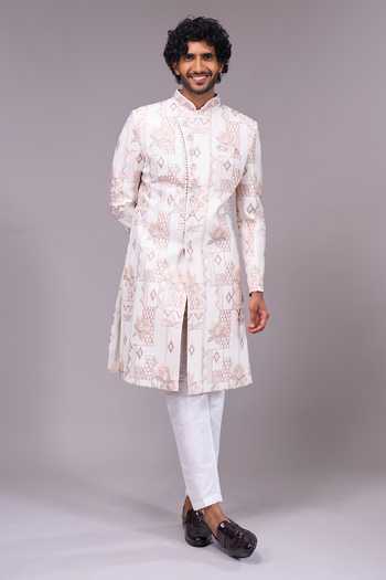 Arihant Rai Sinha Cream Sherwani & Pant Set 