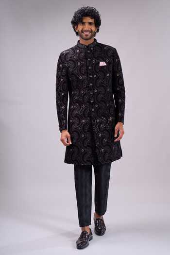 Arihant Rai Sinha Embroidered Sherwani Jacket & Pant Set 