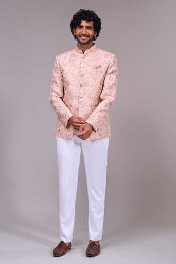 Arihant Rai Sinha Floral Pattern Bandhgala 