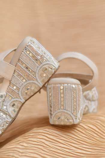 Around Always Divija Polyester Silk Wedges 