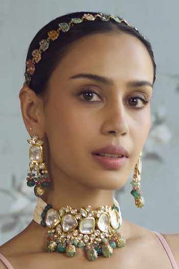 Amaara Jewels Sunhehri Mehar Choker & Earrings Set 