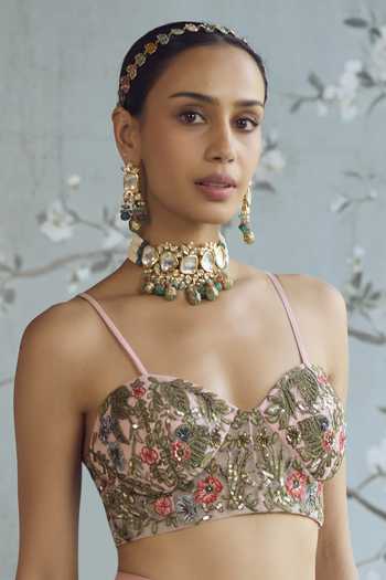 Amaara Jewels Sunhehri Mehar Choker & Earrings Set 