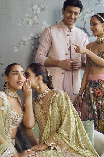 Buy Amaara Jewels Gold Plated Sunhehri Mehar Choker And Earrings Set Online at Aza Fashions Buy_Amaara Jewels_Gold Plated Sunhehri Mehar Choker And Earrings Set _Online_at_Aza_Fashions