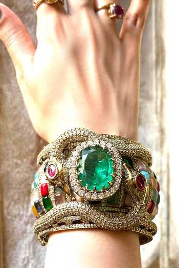 Amaara Jewels Opulent Gem Embellished Cuff 