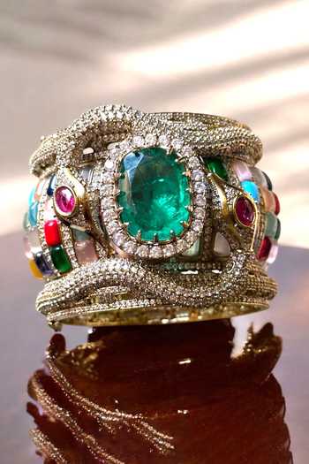Amaara Jewels Opulent Gem Embellished Cuff 