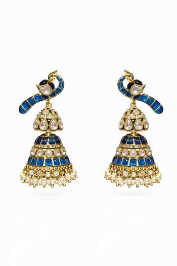 Chaotiq By Arti Bird Motif Jhumka Earrings 