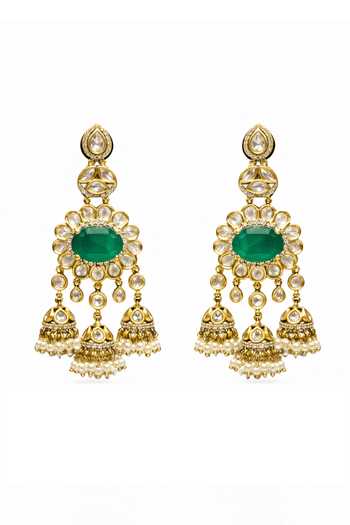 Chaotiq By Arti Polki Tri-Jhumka Earrings 