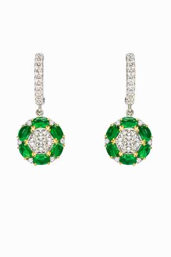 Chaotiq By Arti Emerald Imitation Diamond Drop Earrings 