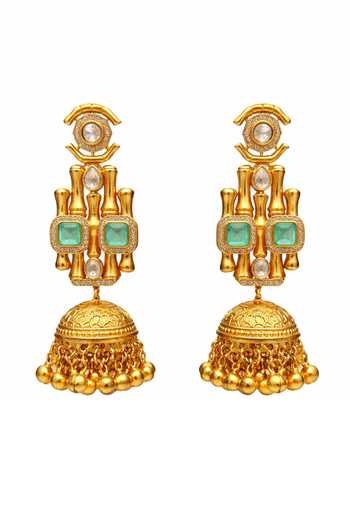 Chaotiq By Arti Polki Embellished Geometric Jhumkas 