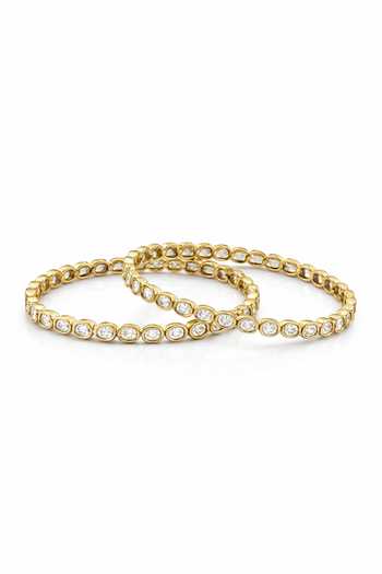 Chaotiq By Arti Single Line Polki Bangles - Set of 2 
