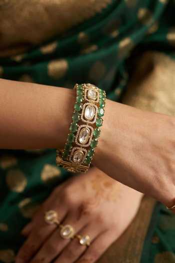 Chaotiq By Arti Polki & Emerald Kada Bangle 