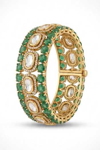 Chaotiq By Arti Polki & Emerald Kada Bangle 