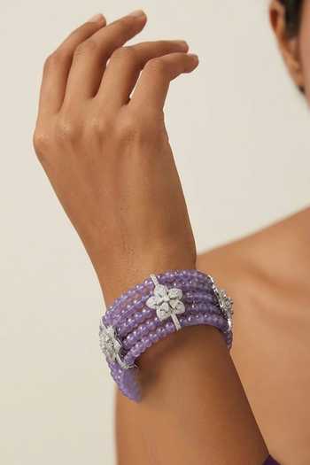 Chaotiq By Arti Beaded & Imitation Diamond Tennis Bracelet 