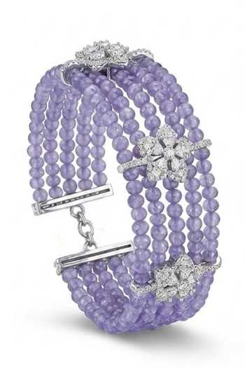 Chaotiq By Arti Beaded & Imitation Diamond Tennis Bracelet 