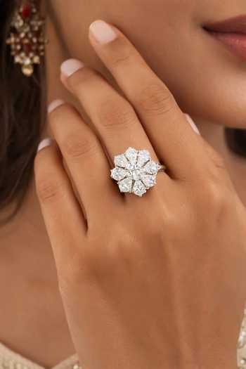 Chaotiq By Arti Imitation Diamond Cocktail Ring 