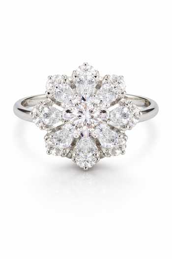 Chaotiq By Arti Imitation Diamond Cocktail Ring 