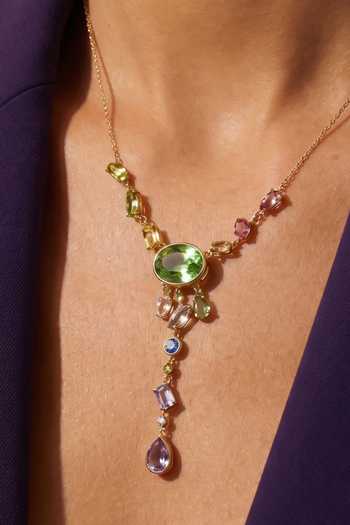 ESME_Multi Color Calyra Fall Pendant Necklace _Online_at_Aza_Fashions