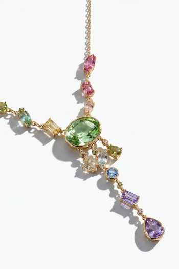 Shop_ESME_Multi Color Calyra Fall Pendant Necklace _Online_at_Aza_Fashions