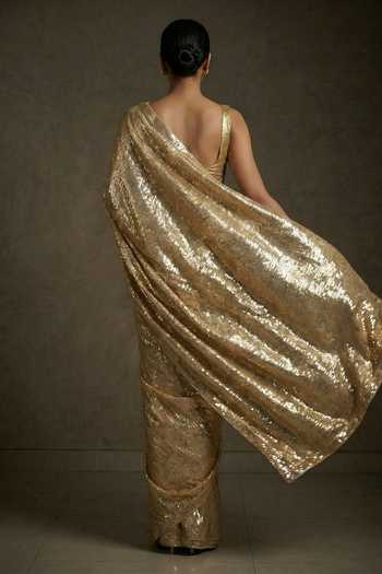 Two Sisters By Gyans Sequin Embellished Saree With Blouse 