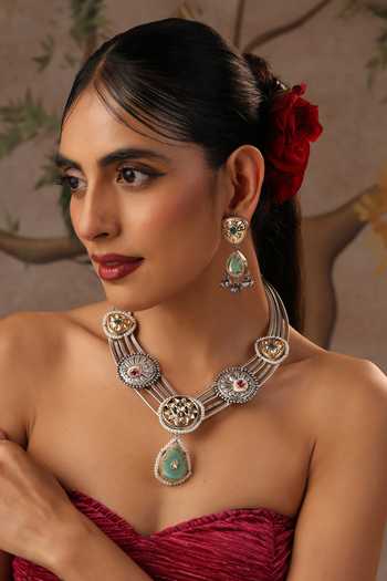 Swabhimann Polki Hasli Necklace Set 
