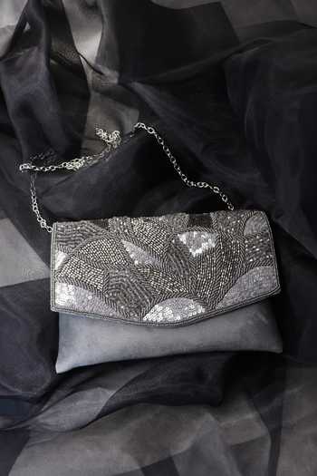 Buy Soho Boho Studio By Aarti Thakur Grey Hand Embroidered Clutch Online at Aza Fashions Buy_Soho Boho Studio By Aarti Thakur_Grey Hand Embroidered Clutch _Online_at_Aza_Fashions