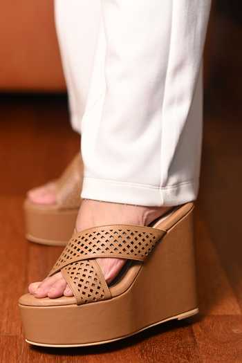 Miraki Criss Cross Strap Wedges 
