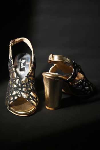 Miraki Web Detailing Sling Back Heels 