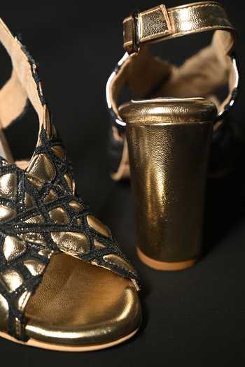 Shop_Miraki_Black Web Detailing Sling Back Heels 