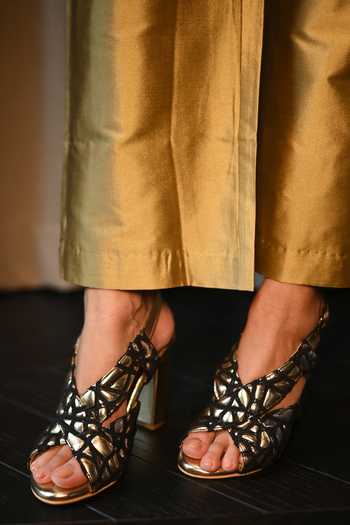 Miraki Web Detailing Sling Back Heels 