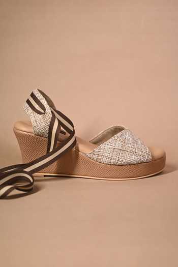 Miraki Beige Jute Tie Up Wedges Online at Aza Fashions Miraki_Beige Jute Tie Up Wedges _Online_at_Aza_Fashions