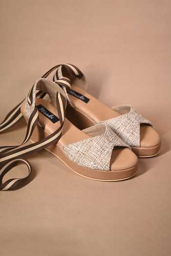Shop Miraki Beige Jute Tie Up Wedges Online at Aza Fashions Shop_Miraki_Beige Jute Tie Up Wedges _Online_at_Aza_Fashions
