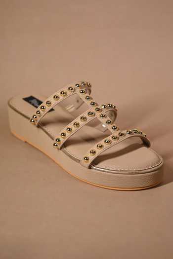 Shop_Miraki_Beige Studded Slip On Platform Wedges _Online_at_Aza_Fashions