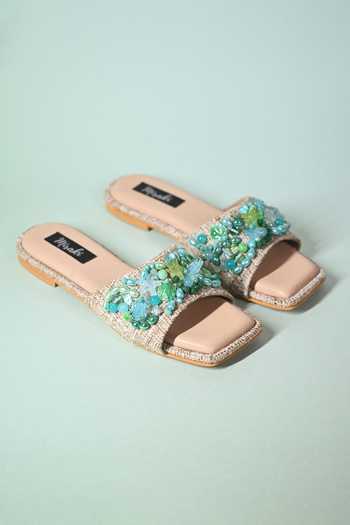 Miraki Sea Shell & Bead Embellished Flats 