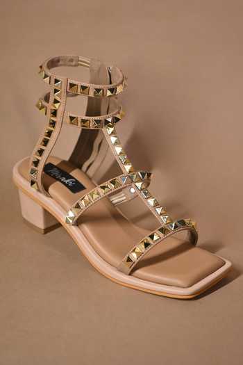 Buy Miraki Gold Studded Heels Online at Aza Fashions Buy_Miraki_Gold Studded Heels _Online_at_Aza_Fashions