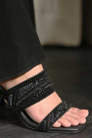 Shop_Miraki_Black Bronze Dual Strap Handwork Wedges 