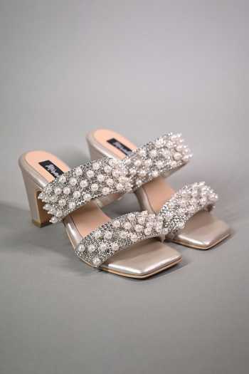 Miraki Pearl Embellished Heels 