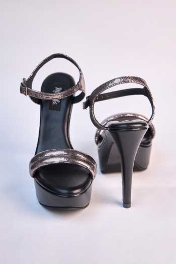 Miraki Metallic Strap Heels 