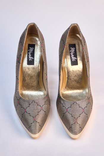 Buy_Miraki_Black Brocade And Old Pump Heels 